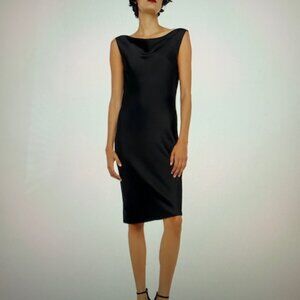 Norma Kamali Sleeveless Low Back Drape Dress